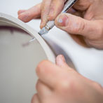 Jessica Thorn at work in her studio 2018